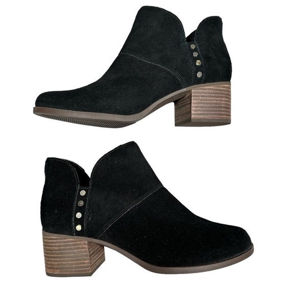 Koolaburra UGG Sofiya Suede Studded Bootie Black Size 8 - Picture 2 of 10